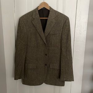 Polo Ralph Lauren Polo II Brown Herringbone Sport Coat 40R Made in Italy